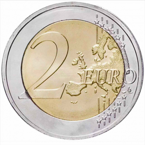Памятная монета 2 евро 100-е Кошицкого Марафона. Словакия 2024 UNC фото 2