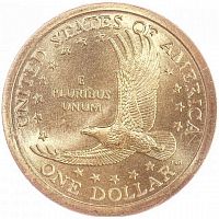 Монета 1 доллар Парящий орел. Сакагавея. Коренные американцы. США P 2006 UNC