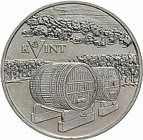 Памятная монета 25 рублей Тираспольский винно-коньячный завод KVINT. Приднестровье, 2021 г. в. UNC (без обращения)