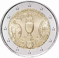 Монета 2 евро Чемпионат Европы по футболу 2016 во Франции. Франция 2016 UNC