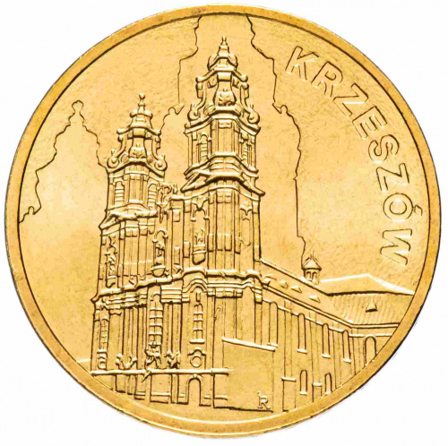 Памятная монета 2 злотых Кшешув. Польша 2010 UNC Памятная монета 2 злотых Кшешув. Польша 2010 UNC