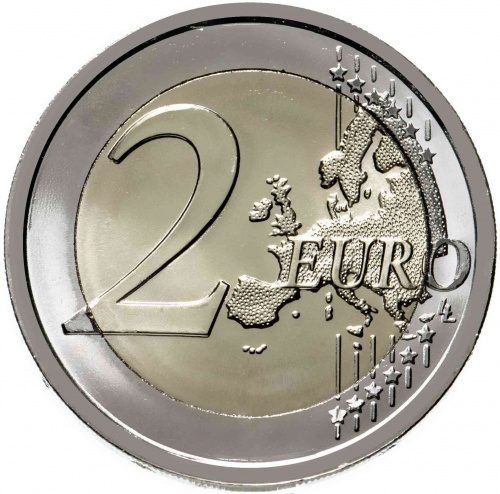 Монета 2 евро 35 лет программе Эрасмус. Италия 2022 UNC фото 2
