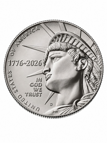 Монета 50 центов 250 лет независимости США 2026 P UNC