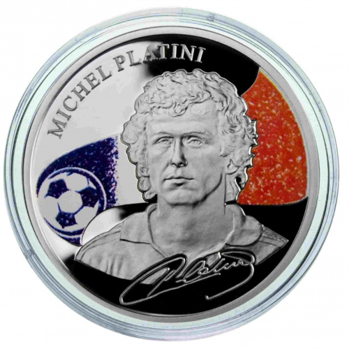 Серебряная монета 925 пробы (28.28 г) 100 драм Мишель Платини в капсуле. Короли футбола. Армения 2011 PF фото 3 Серебряная монета 925 пробы (28.28 г) 100 драм Мишель Платини в капсуле. Короли футбола. Армения 2011 PF фото 3