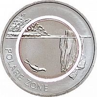 Памятная монета 5 евро Полярная зона. Климатические зоны. Германия A 2021 UNC