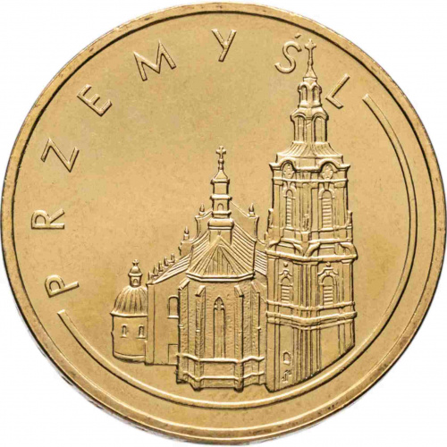 Памятная монета 2 злотых Пшемысль. Польша 2007 UNC
