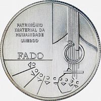 Памятная монета 2,5 евро Фаду. Португалия, 2015 г. в. Монета в состоянии UNC (из мешка)