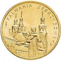 Памятная монета 2 злотых Кальвария Зебжидовска. Польша, 2010 г. в. Монета в состоянии XF+ (из обращения)
