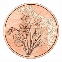 Памятная монета 10 евро Фиалки. Тайный язык цветов. Австрия 2024 UNC