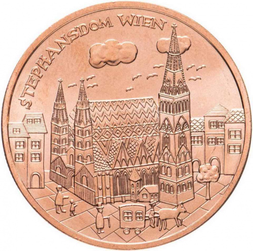 Монета 10 евро Вена. Федеральные земли Австрии. Австрия 2015 UNC