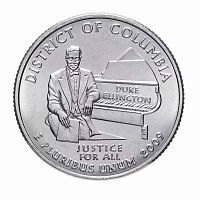 Монета 25 центов Округ Колумбия. Штаты и территории. США Р 2009 UNC