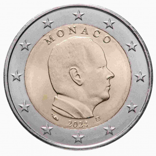 Коллекционная монета 2 евро. Монако 2024 UNC