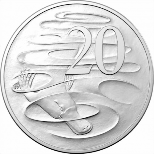 Коллекционная монета 20 центов. Карл III. Австралия 2024 UNC Коллекционная монета 20 центов. Карл III. Австралия 2024 UNC