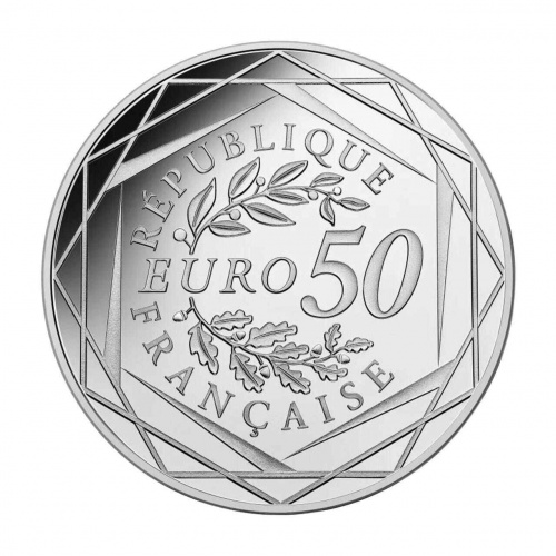 Серебряная монета 50 евро 333 пробы Микки Маус. 100 лет студии Диснея. Франция 2023 Proof фото 2