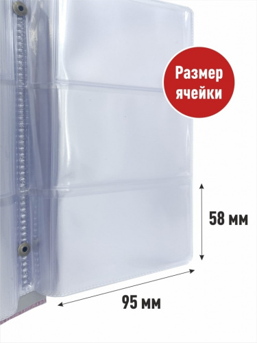 Альбом Light на 48 ячеек для хранения визиток, вкладышей, коллекционных карточек с 16 двусторонними листами фото 5 Альбом Light на 48 ячеек для хранения визиток, вкладышей, коллекционных карточек с 16 двусторонними листами фото 5