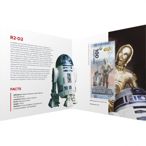 Банкнота 100 галактических кредитов в буклете R2-D2. Китай 2025 UNC фото 5 Банкнота 100 галактических кредитов в буклете R2-D2. Китай 2025 UNC фото 5
