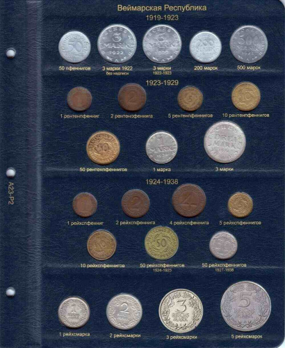 Альбом для монет Германии с 1871 года. Без монет фото 3 Альбом для монет Германии с 1871 года. Без монет фото 3